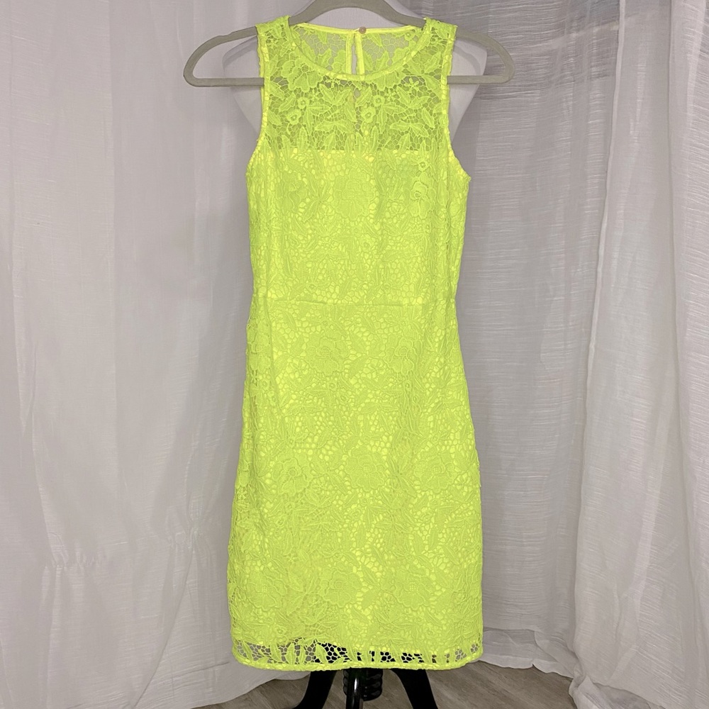 J.Crew 00 Neon Lace Dress